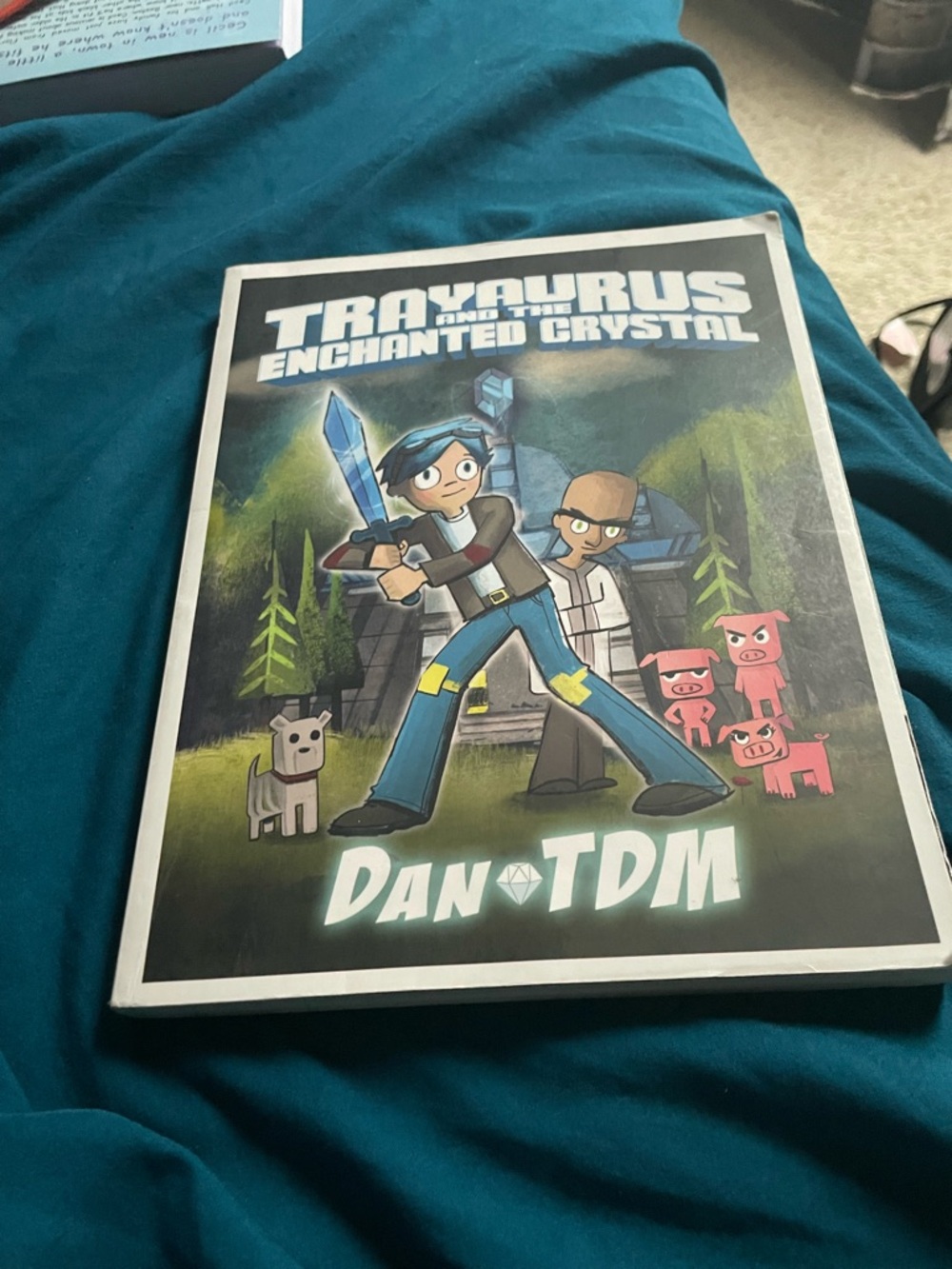 Trayaurus and the Enchanted Crystal Kids Book - Teal Cover